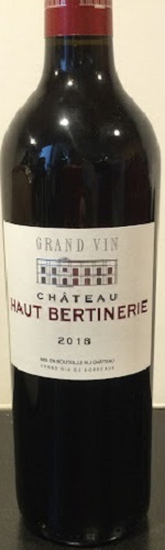 Côtes de Bordeaux BLAYE, Grand Vin, rouge (Château Haut Bertinerie) 2018